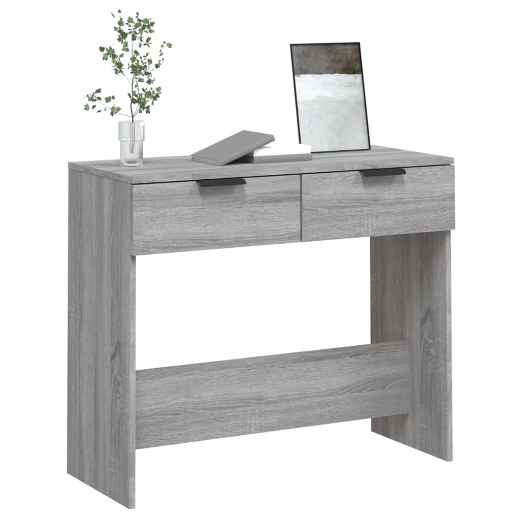 vidaXL Mesa consola madera contrachapada gris Sonoma 90x36x75 cm