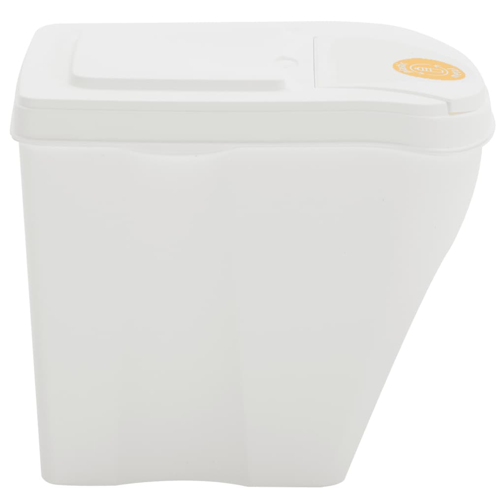 vidaXL Cubos de basura apilables 4 uds polipropileno blanco 100 L