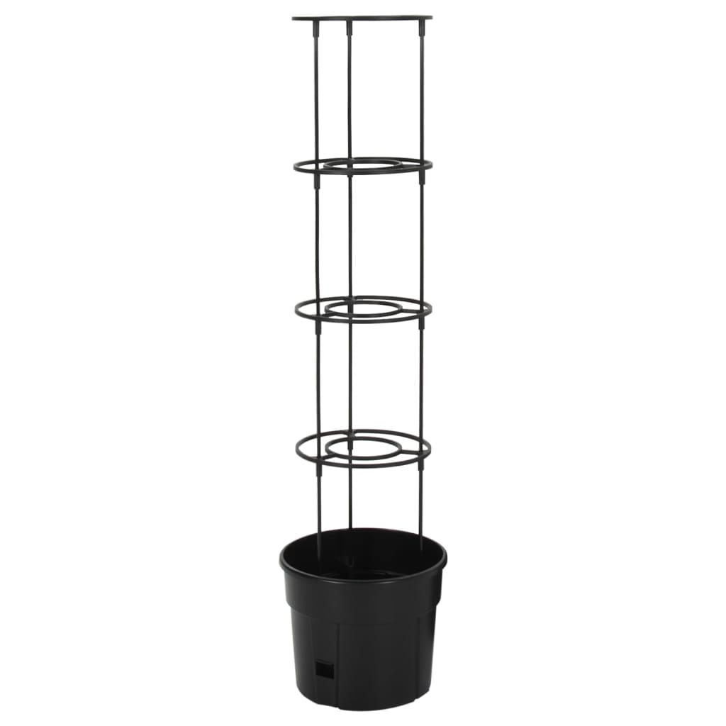 vidaXL Macetero para tomates polipropileno antracita Ø29,5x115 cm