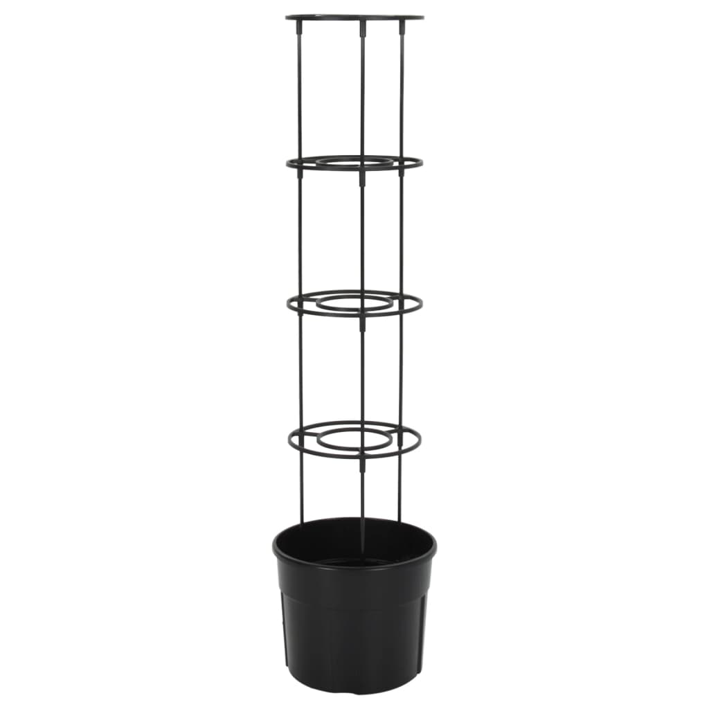 vidaXL Macetero para tomates polipropileno antracita Ø29,5x115 cm