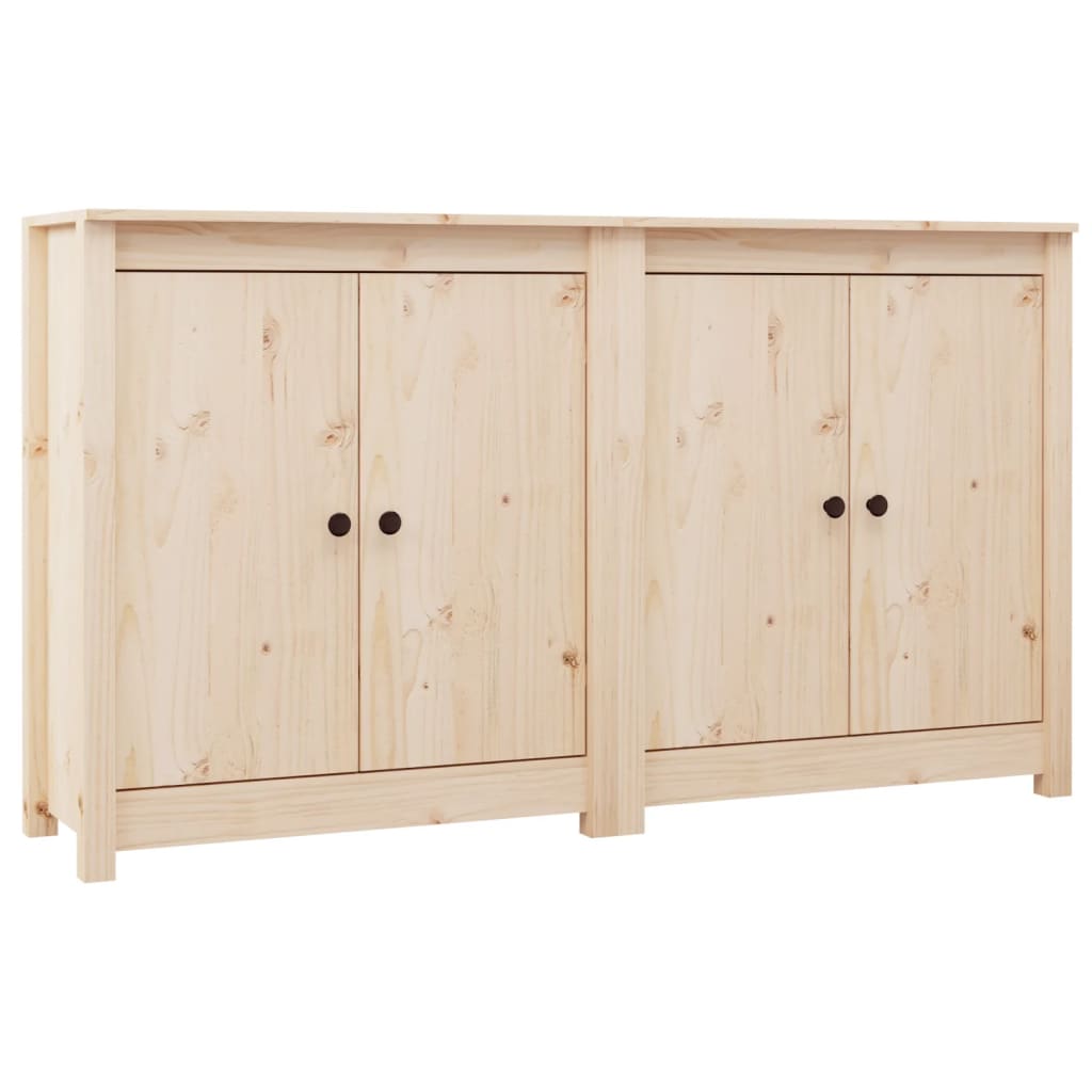 vidaXL Aparador 2 uds de madera maciza de pino 70x35x80 cm