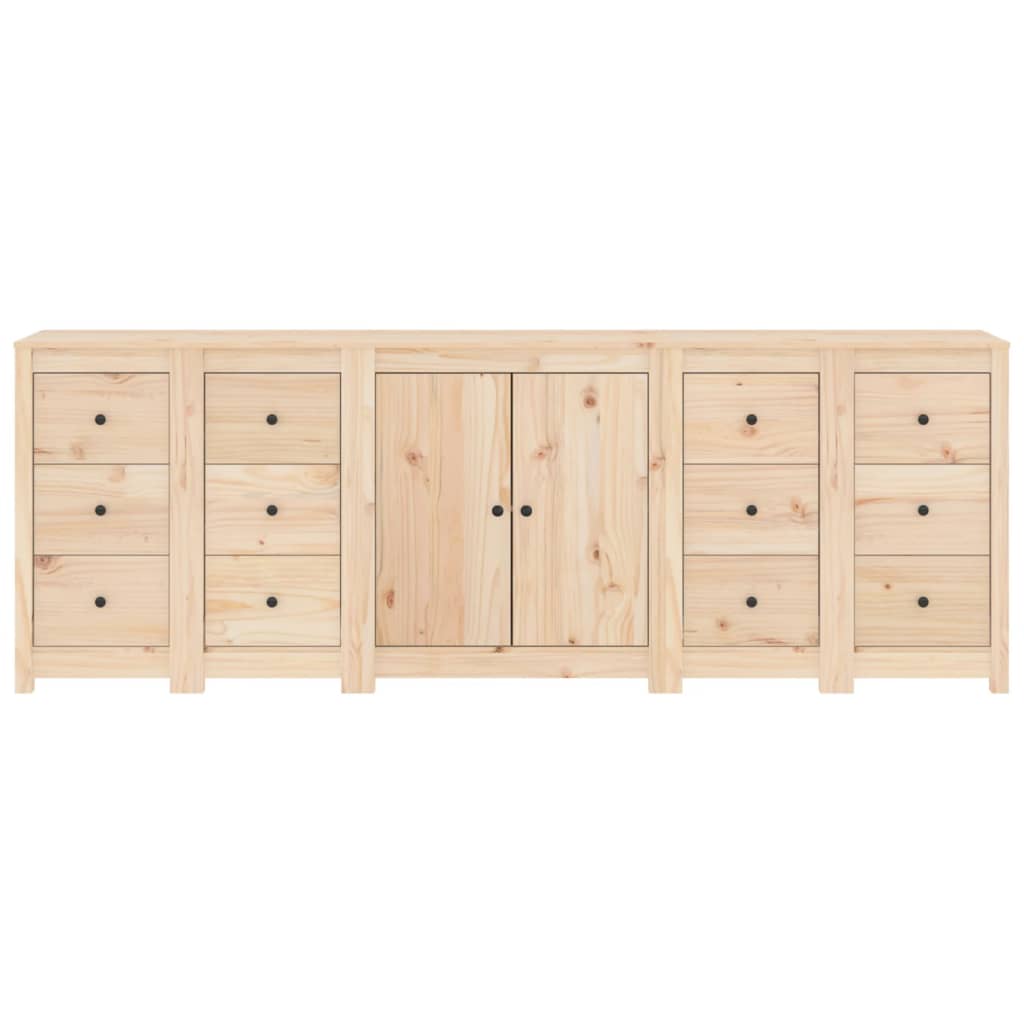 vidaXL Aparador de madera maciza de pino 230x35x80 cm