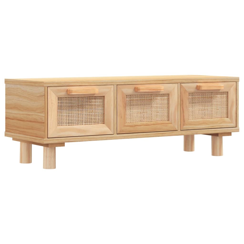 vidaXL Mesa de centro madera contrachapada y pino marrón 80x40x30 cm