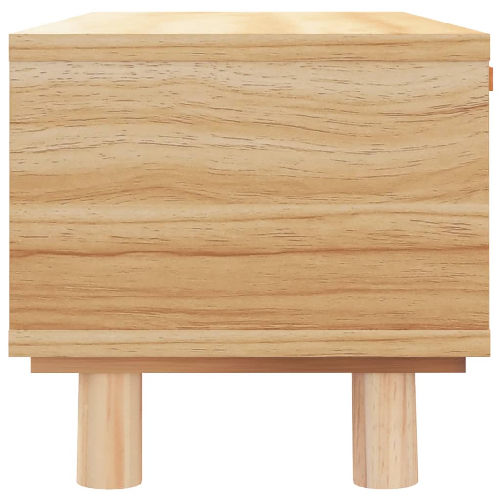 vidaXL Mesa de centro madera contrachapada y pino marrón 80x40x30 cm