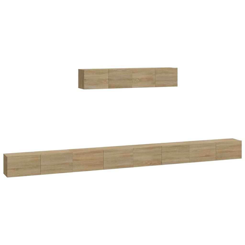 vidaXL Set de muebles para TV 6 pzas madera contrachapada roble sonoma