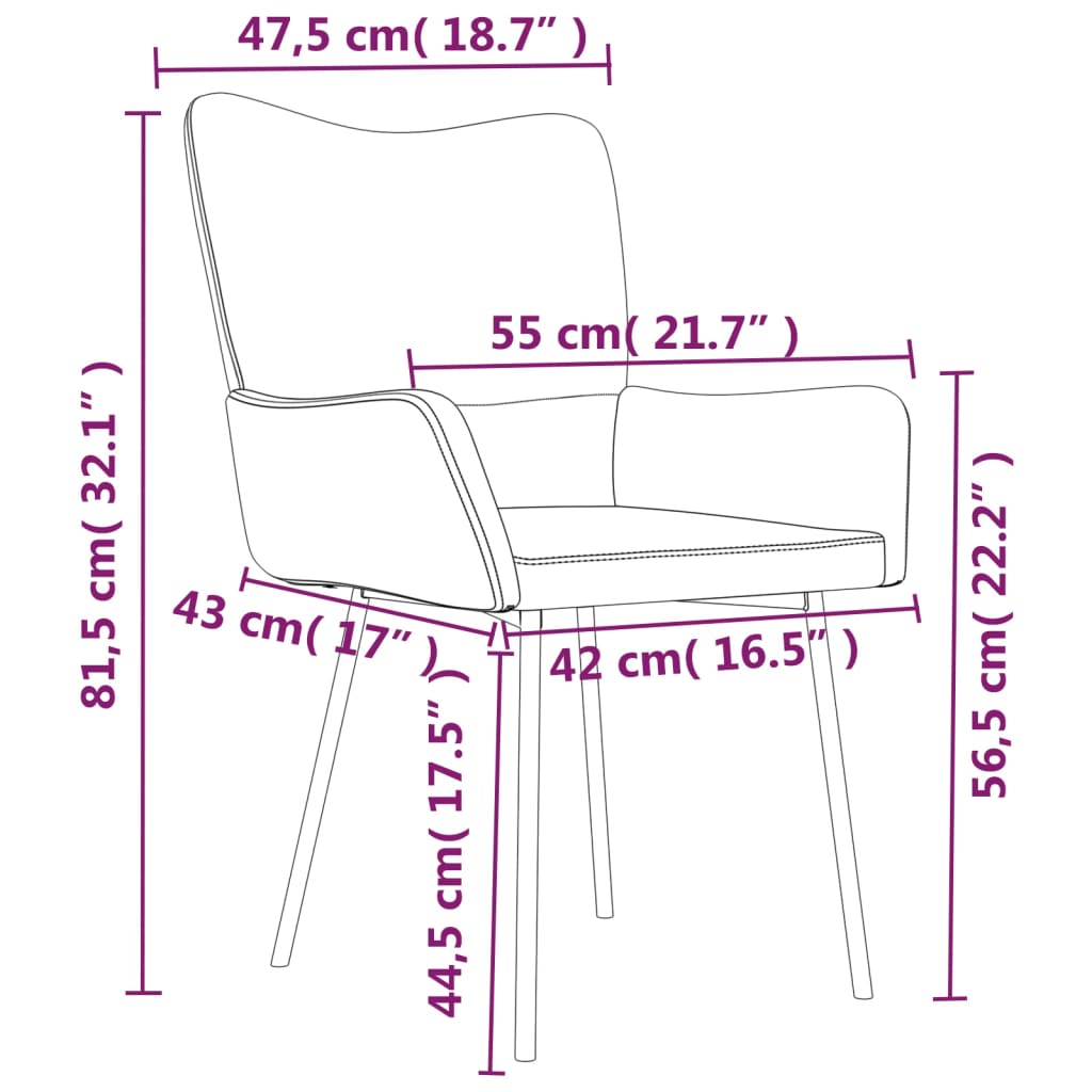 vidaXL Sillas de comedor 2 unidades terciopelo marrón