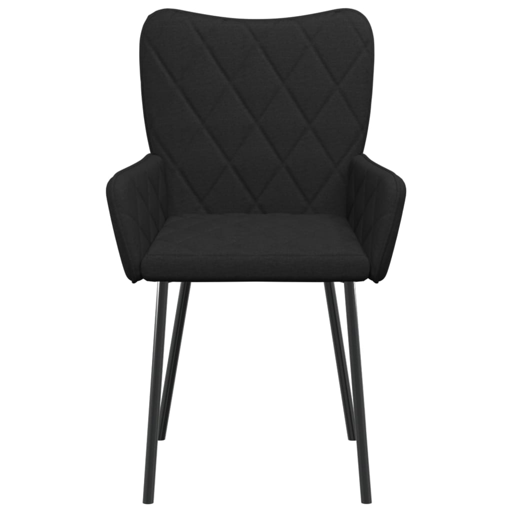 vidaXL Sillas de comedor 2 unidades tela negro