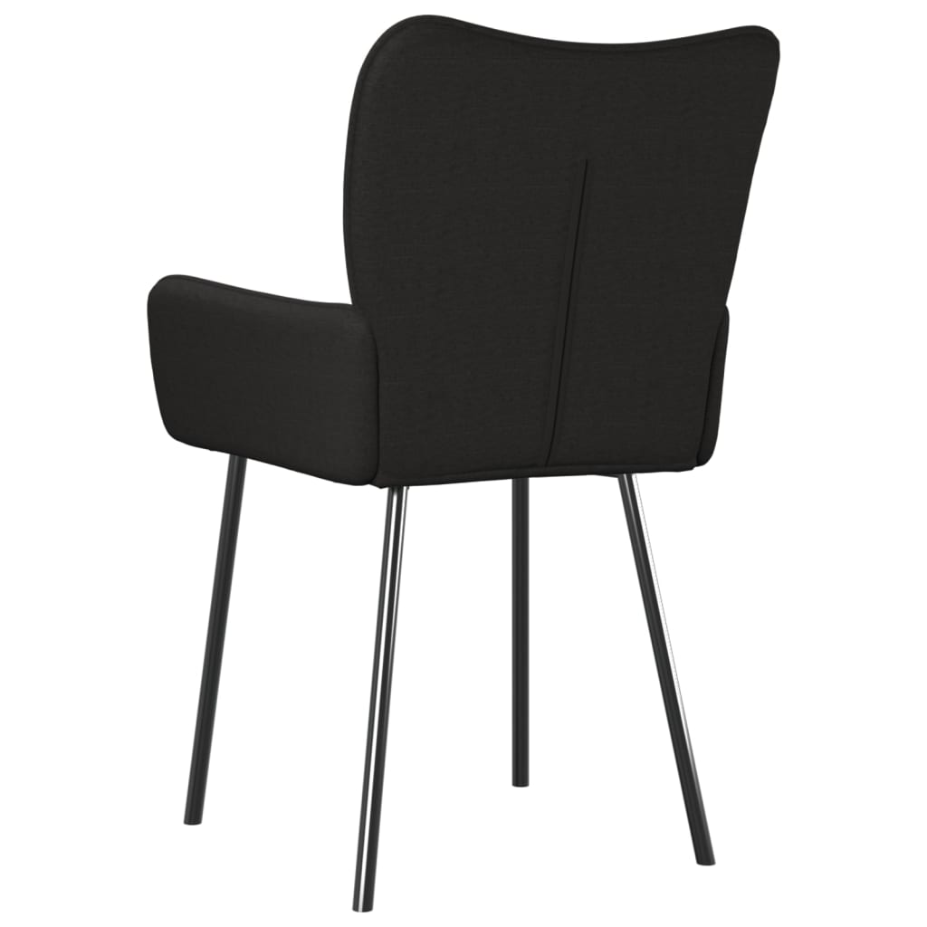 vidaXL Sillas de comedor 2 unidades tela negro