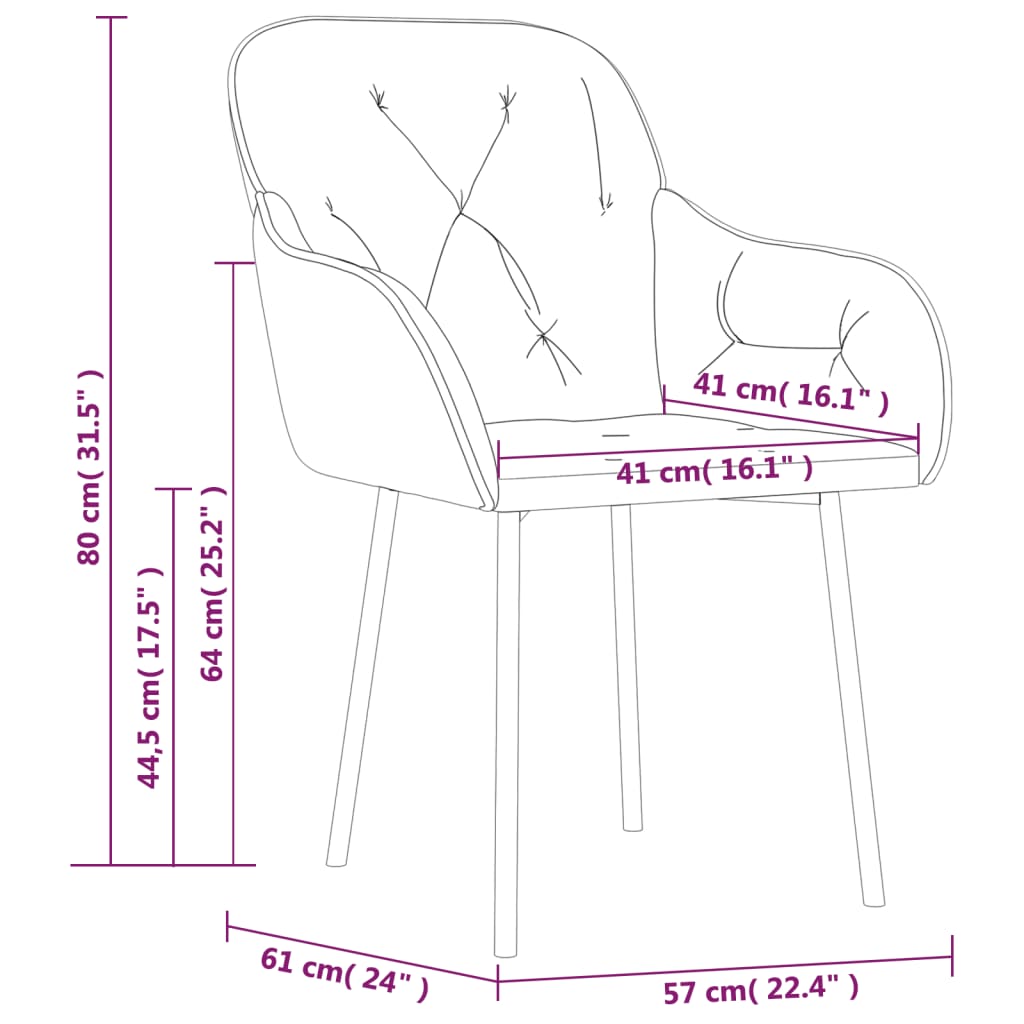 vidaXL Sillas de comedor 2 unidades terciopelo azul