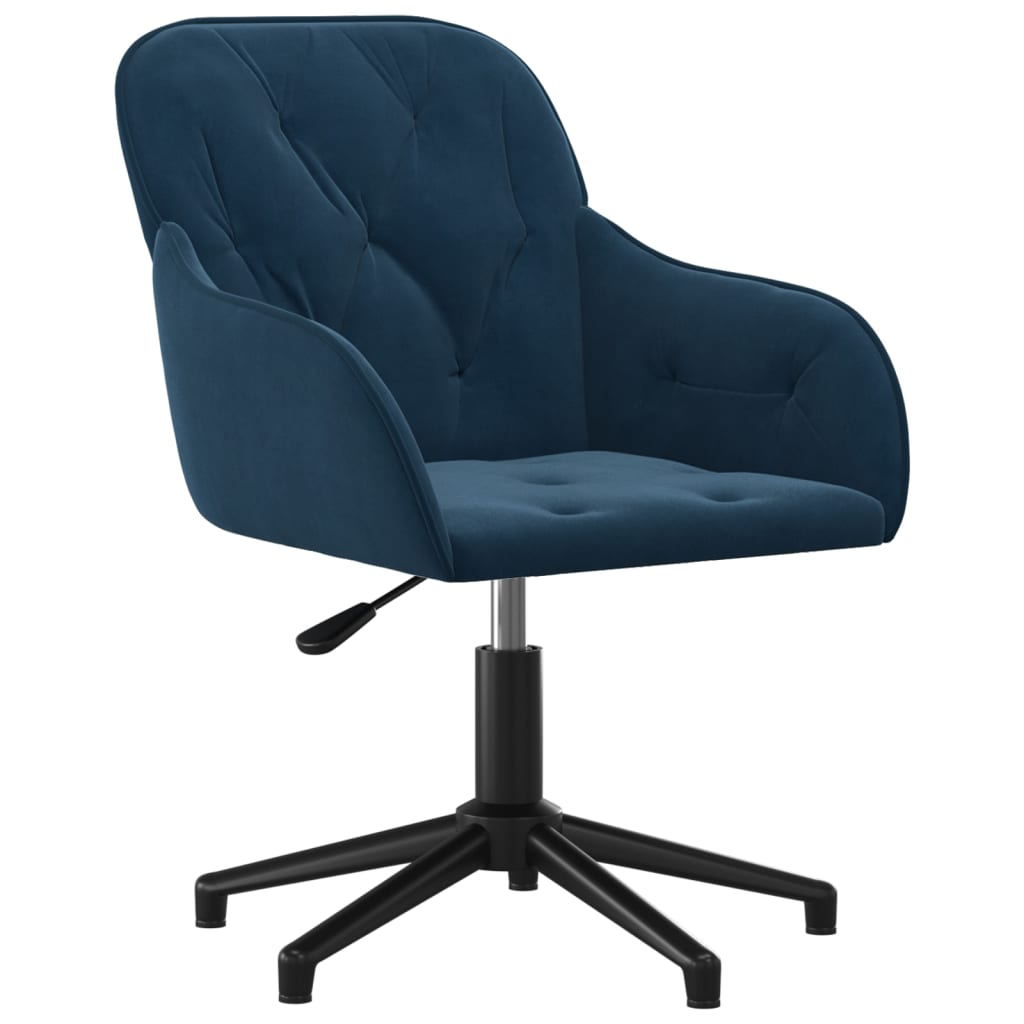 vidaXL Silla de oficina giratoria terciopelo azul