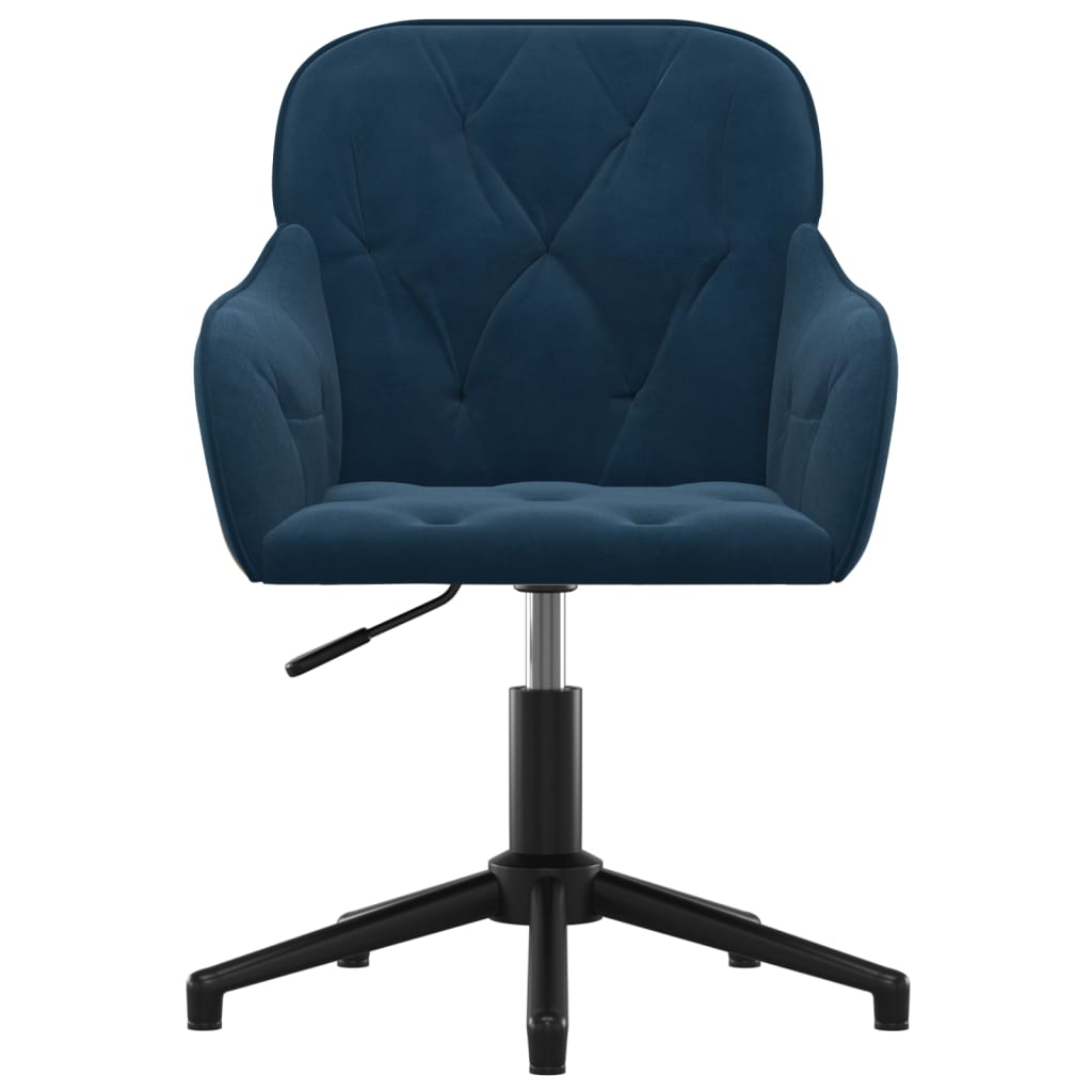 vidaXL Silla de oficina giratoria terciopelo azul