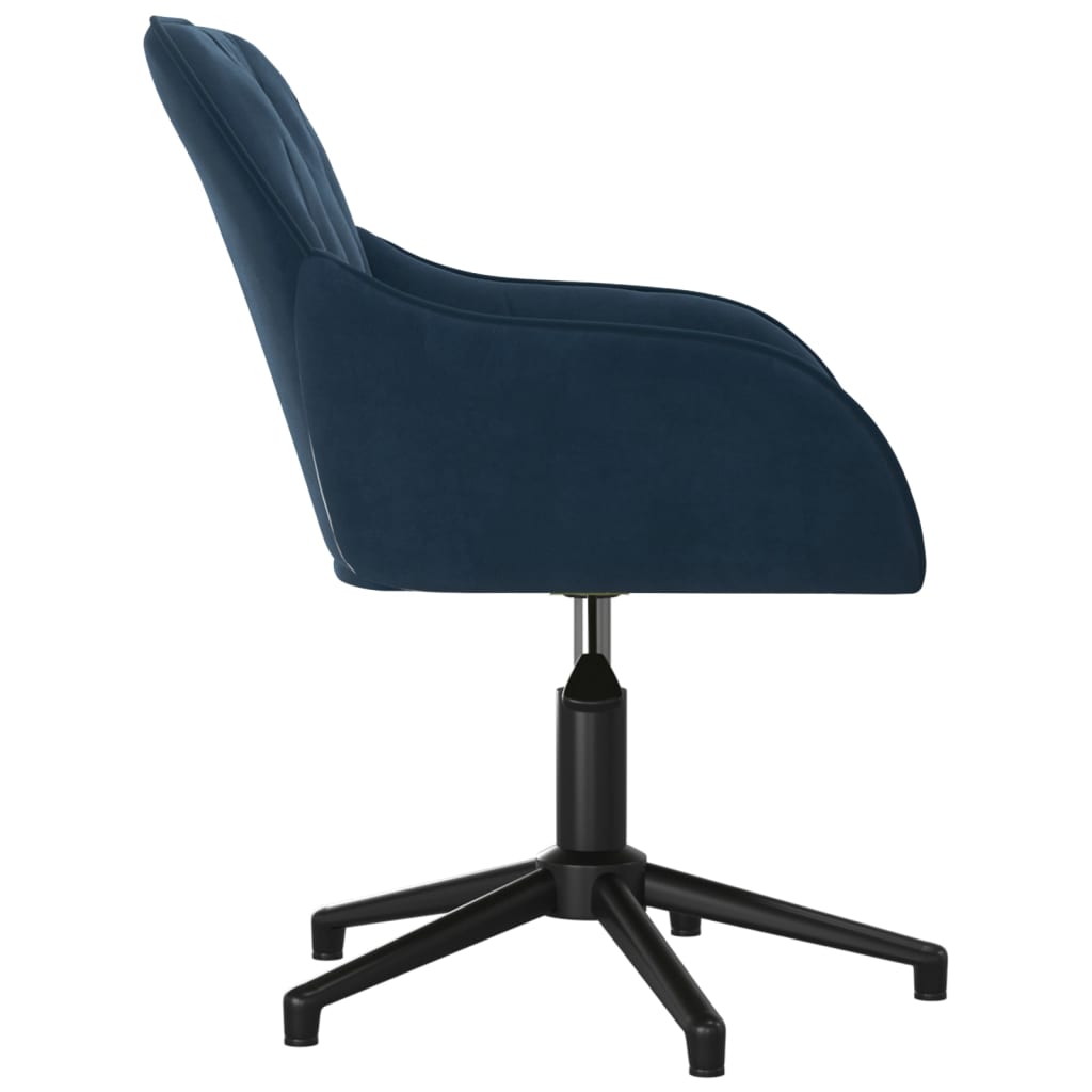 vidaXL Silla de oficina giratoria terciopelo azul