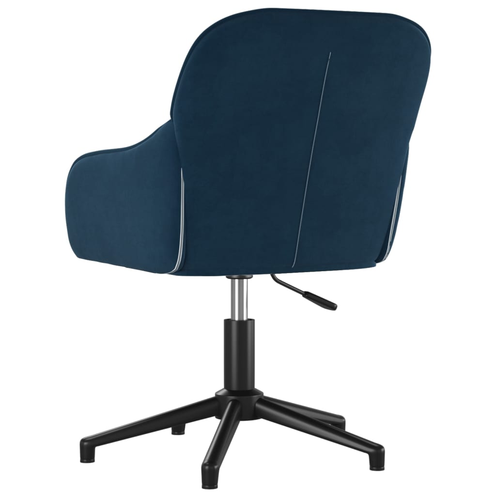 vidaXL Silla de oficina giratoria terciopelo azul