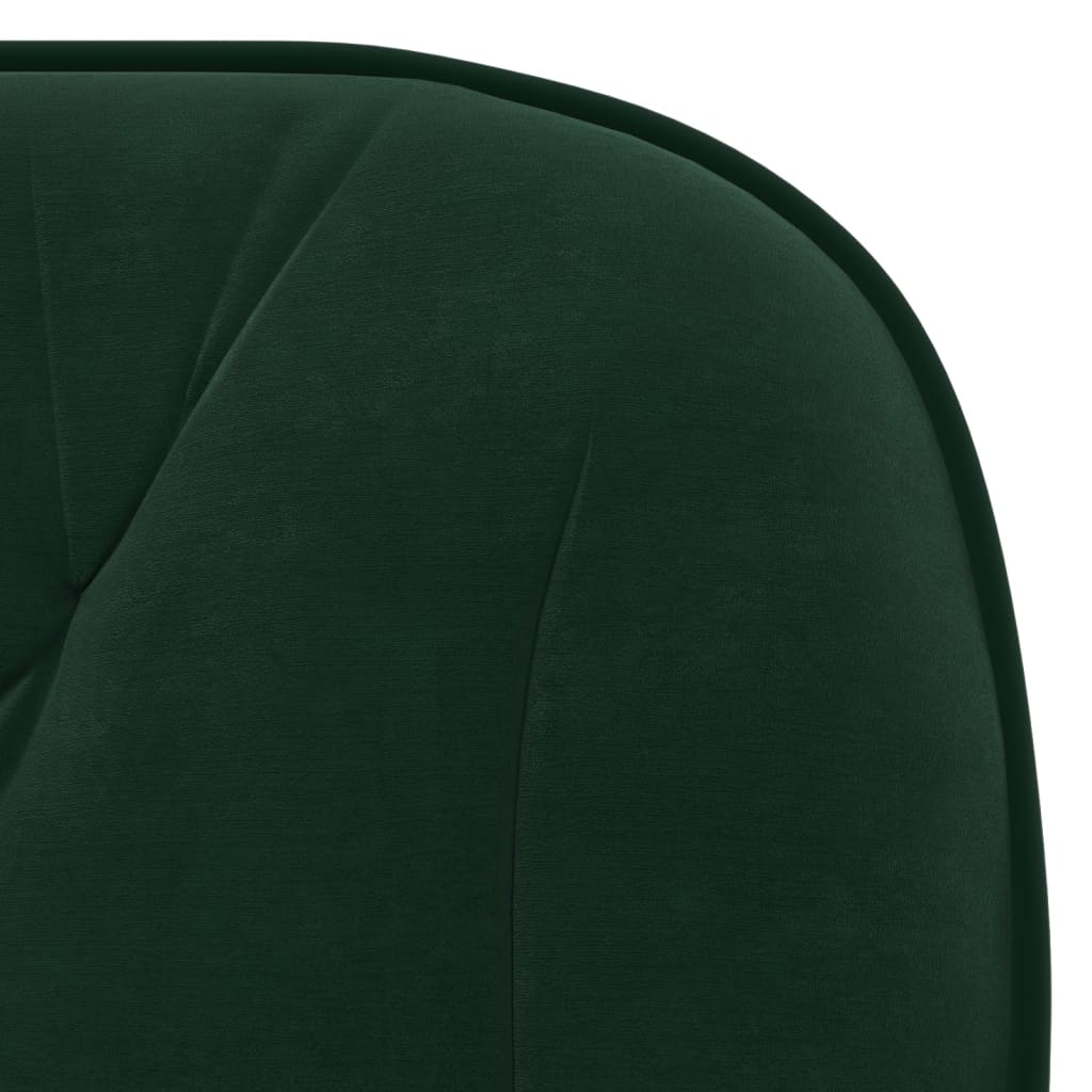 vidaXL Silla de oficina giratoria de terciopelo verde oscuro