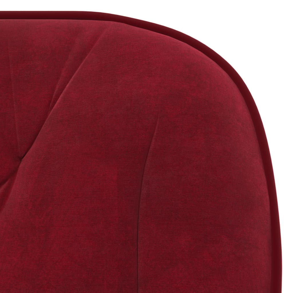 vidaXL Silla de oficina giratoria de terciopelo rojo tinto