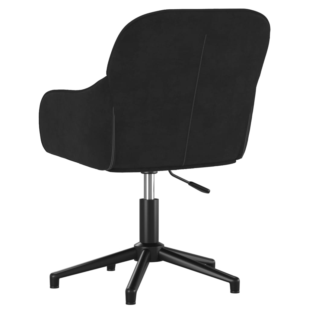 vidaXL Silla de oficina giratoria de terciopelo negro