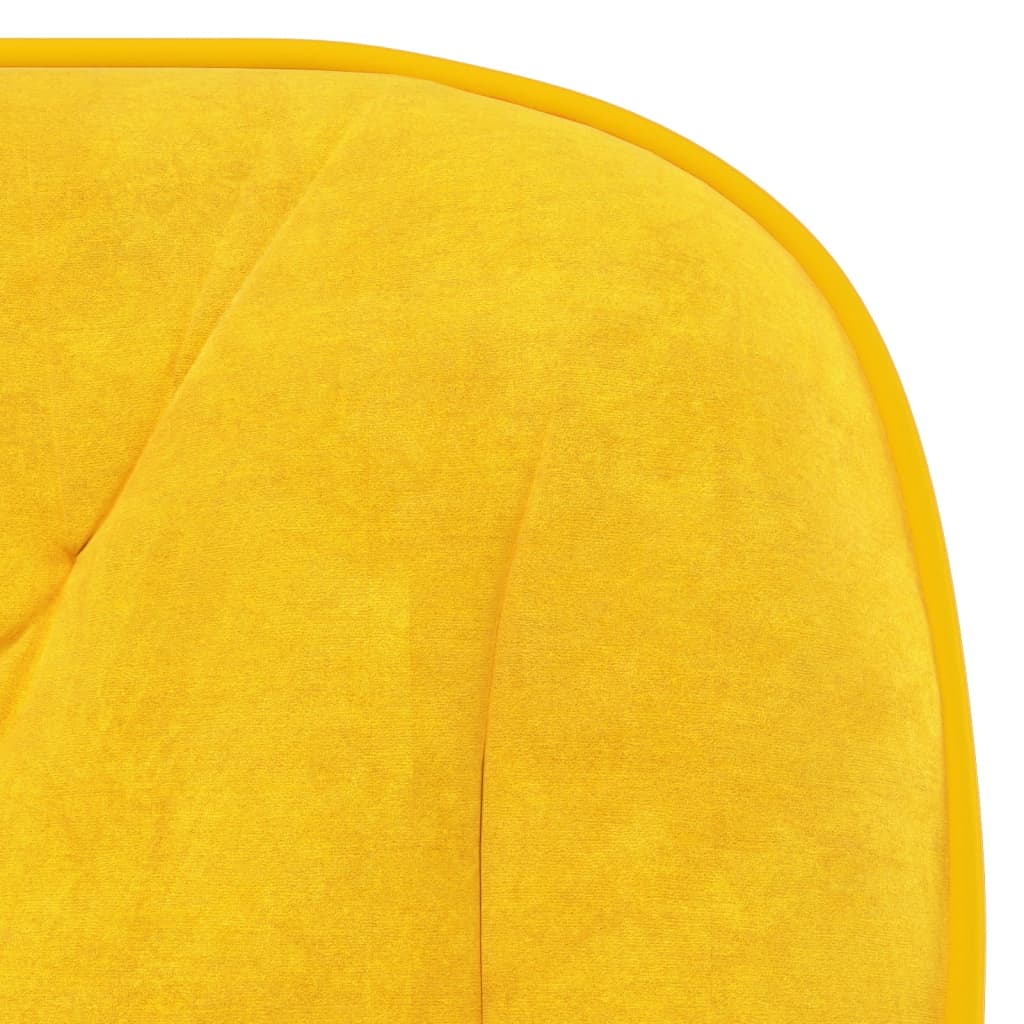 vidaXL Silla de oficina giratoria de terciopelo amarillo