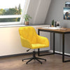 vidaXL Silla de oficina giratoria de terciopelo amarillo