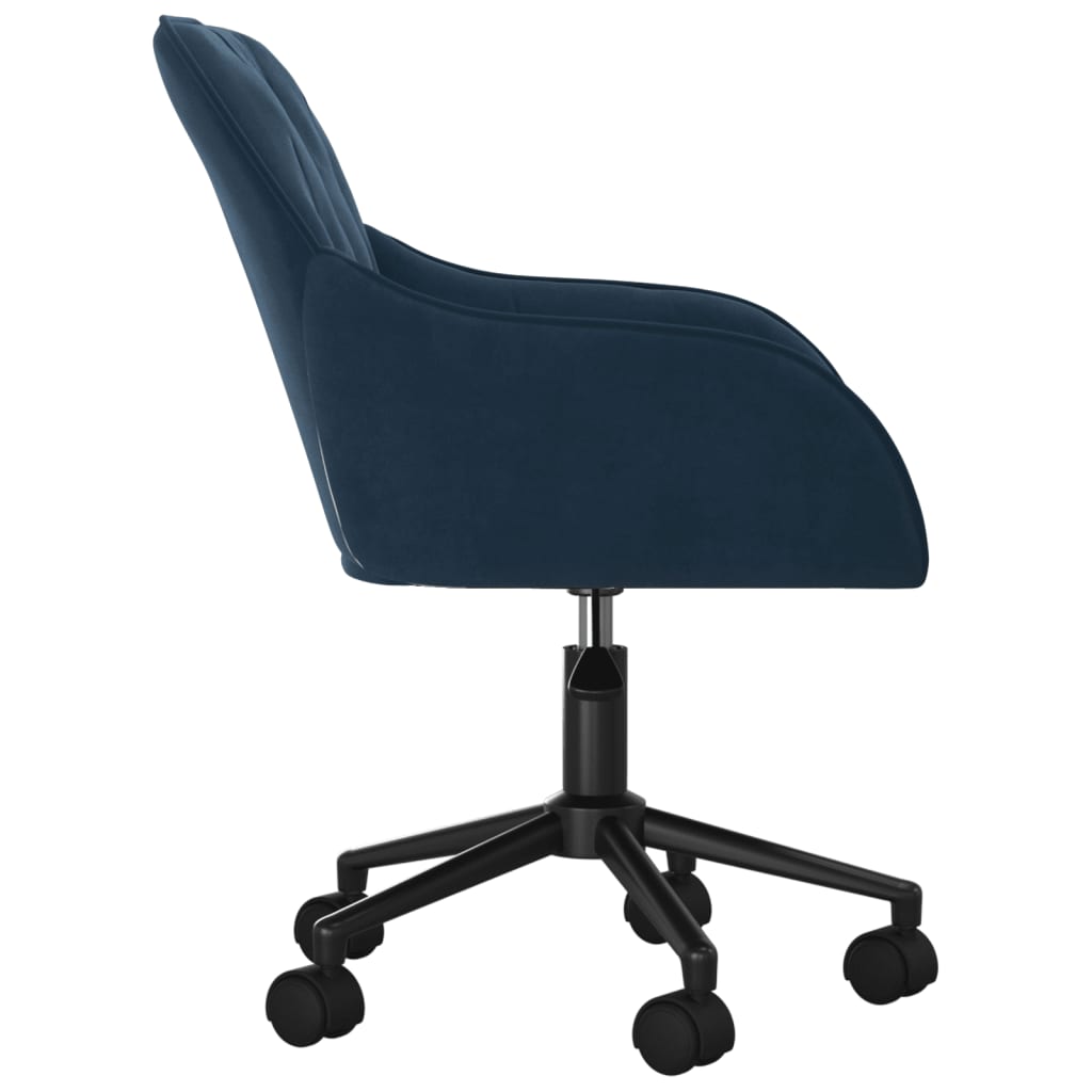 vidaXL Silla de oficina giratoria terciopelo azul