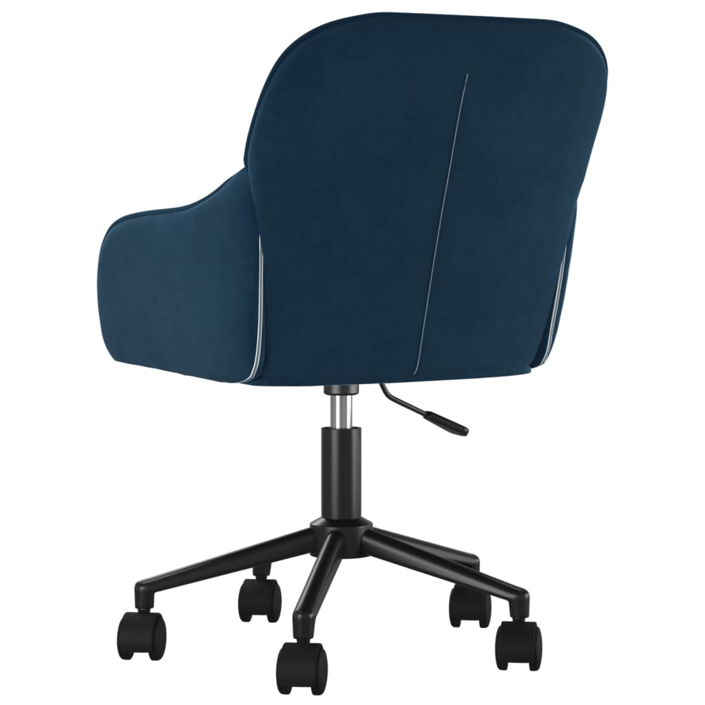 vidaXL Silla de oficina giratoria terciopelo azul