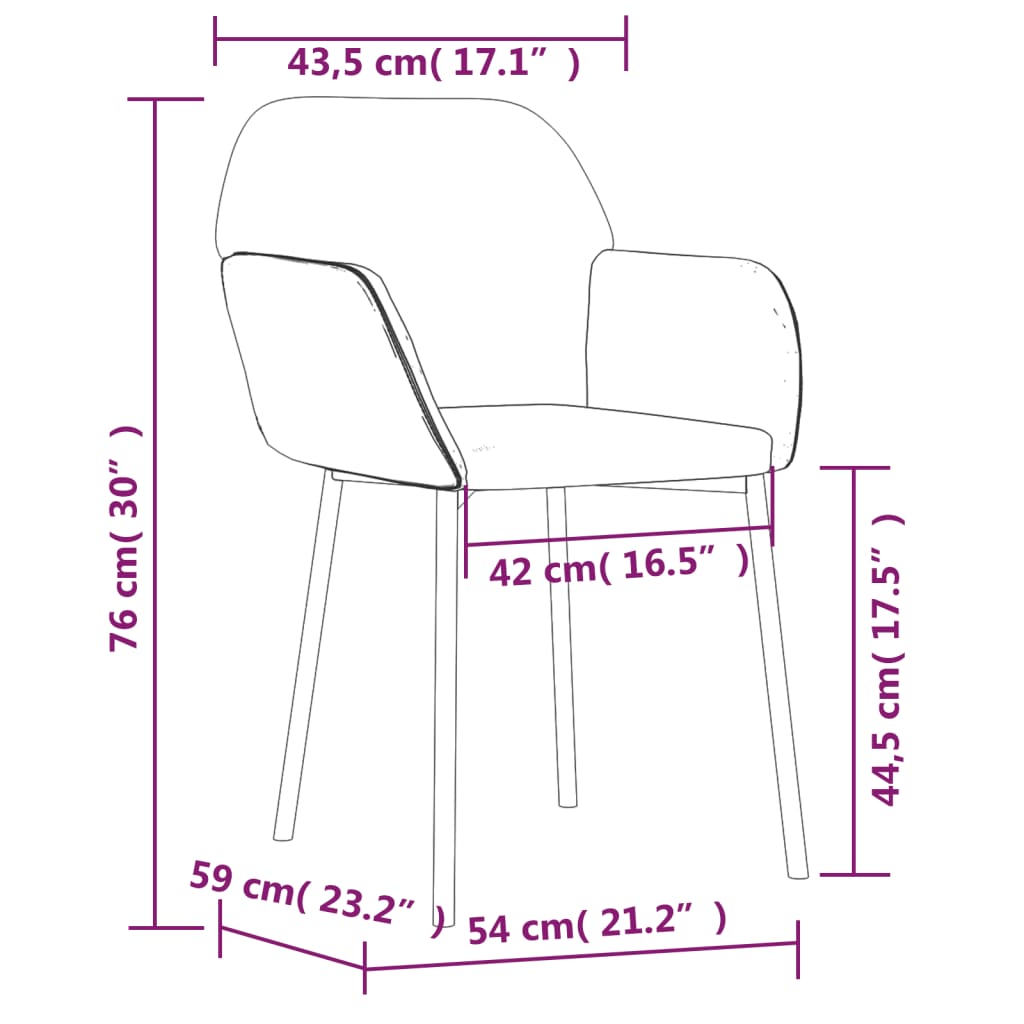 vidaXL Sillas de comedor 2 uds terciopelo gris claro