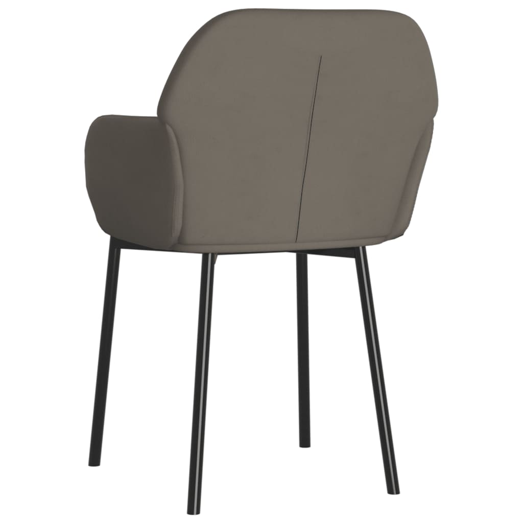 vidaXL Sillas de comedor 2 uds terciopelo gris claro