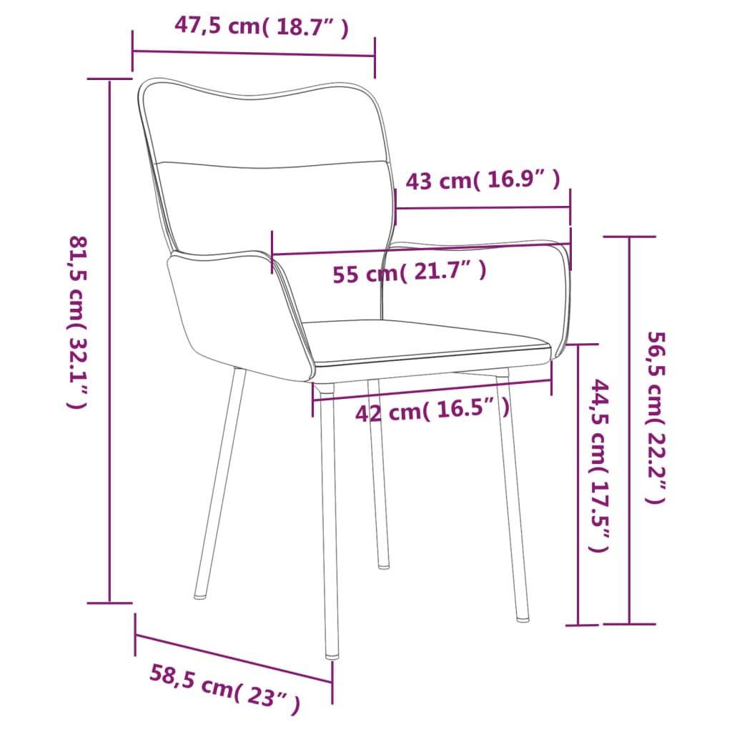 vidaXL Sillas de comedor 2 uds terciopelo gris claro