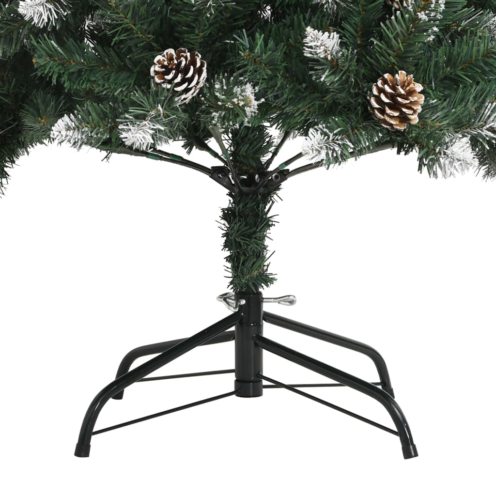 vidaXL Árbol de Navidad artificial con soporte PVC verde 120 cm