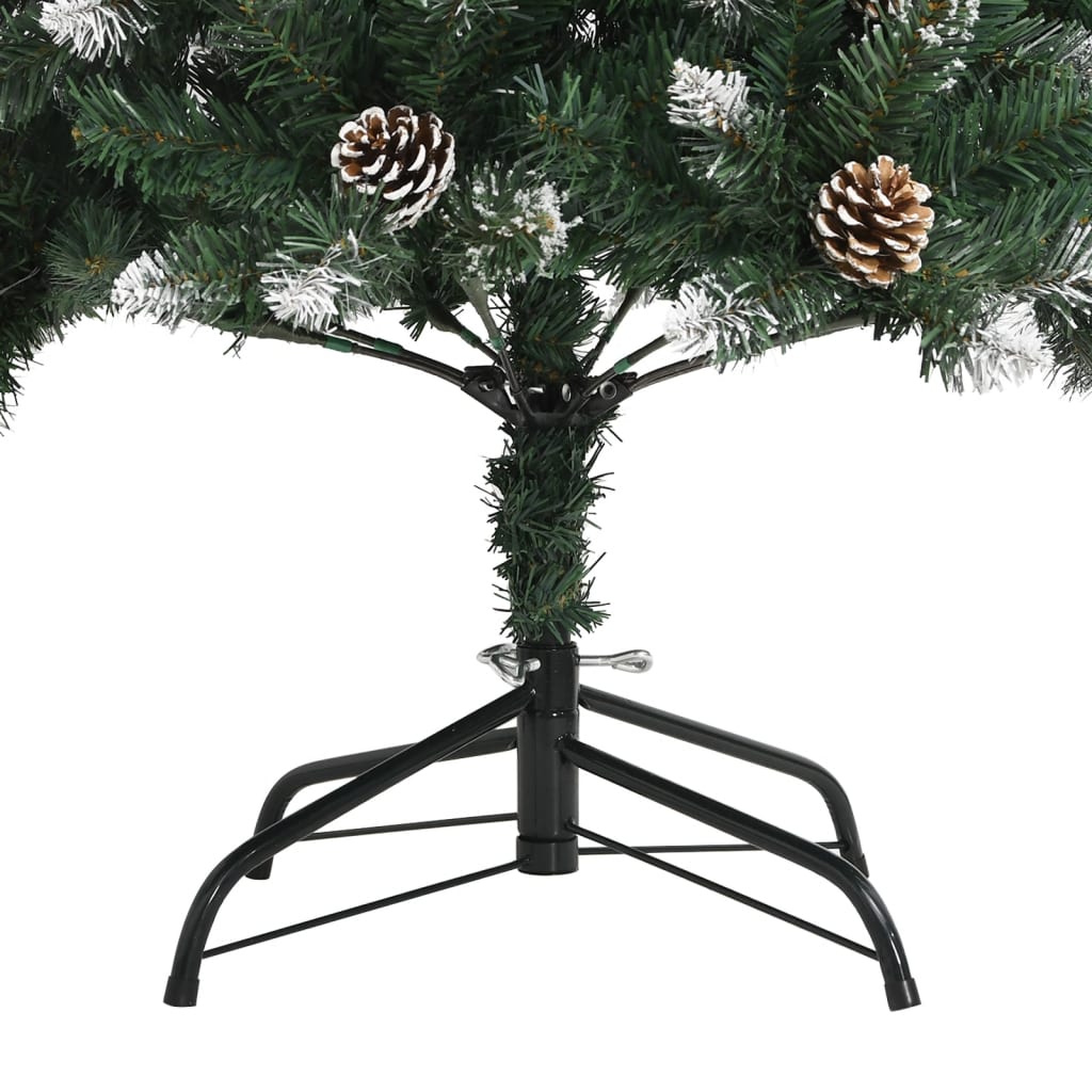 vidaXL Árbol de Navidad artificial con soporte PVC verde 180 cm