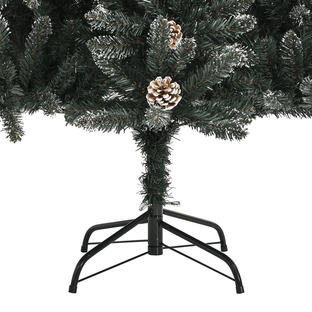 vidaXL Árbol de Navidad artificial con soporte PVC verde 120 cm