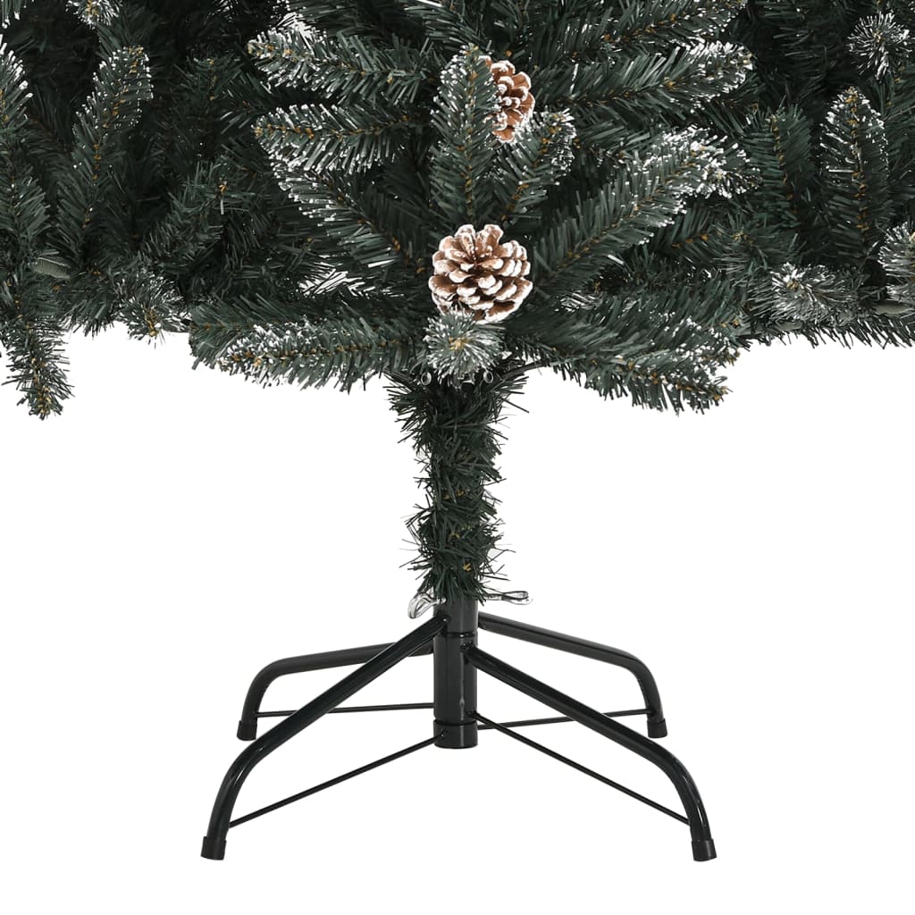 vidaXL Árbol de Navidad artificial con soporte PVC verde 150 cm