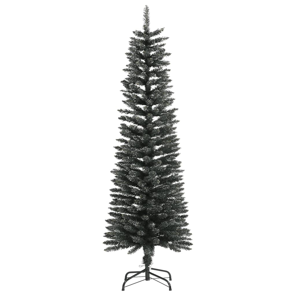 vidaXL Árbol Navidad artificial estrecho con soporte PVC verde 150 cm