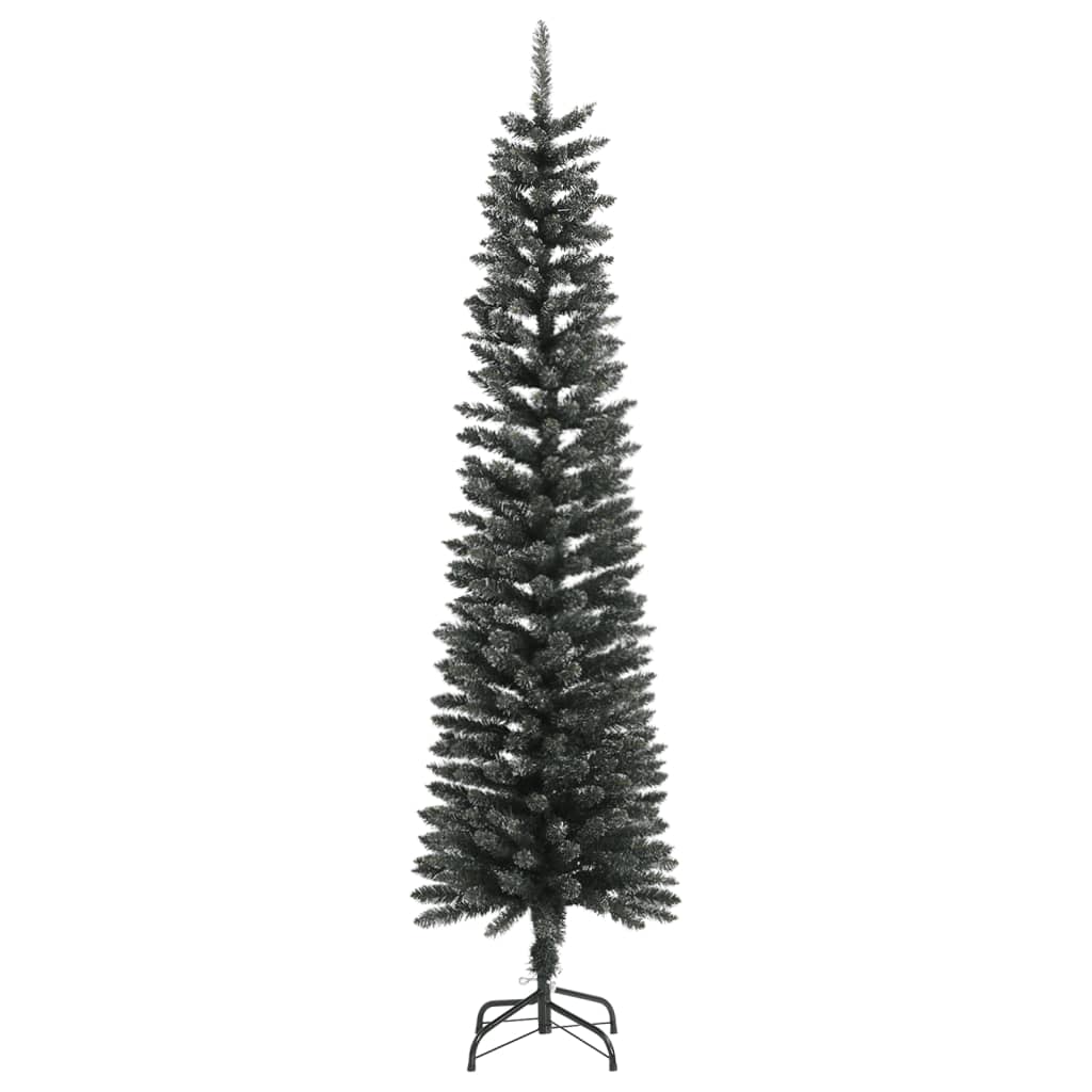 vidaXL Árbol Navidad artificial estrecho con soporte PVC verde 180 cm