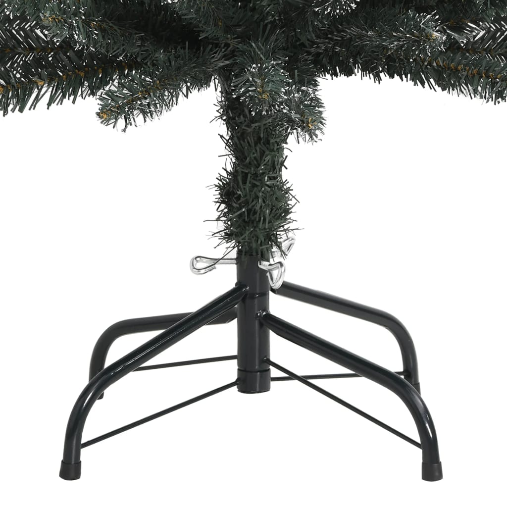 vidaXL Árbol Navidad artificial estrecho con soporte PVC verde 180 cm