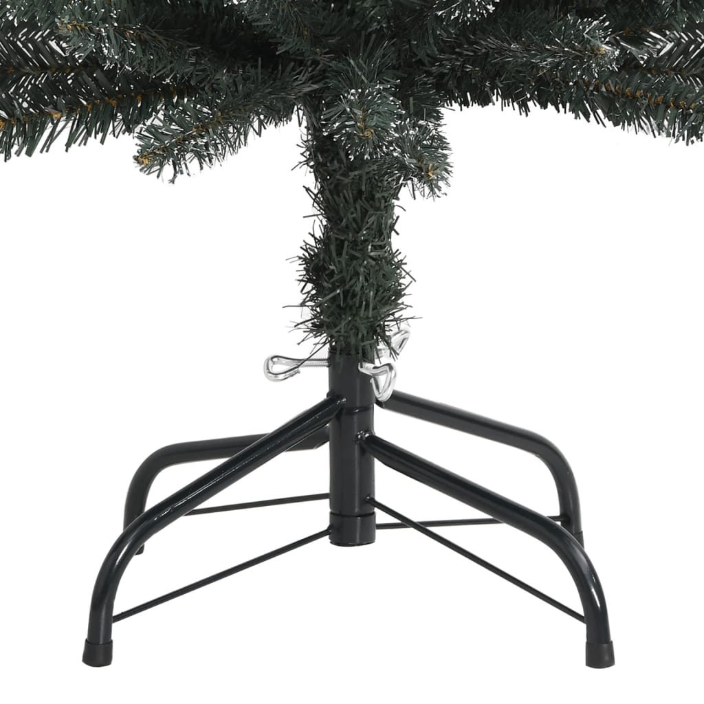 vidaXL Árbol Navidad artificial estrecho con soporte PVC verde 240 cm