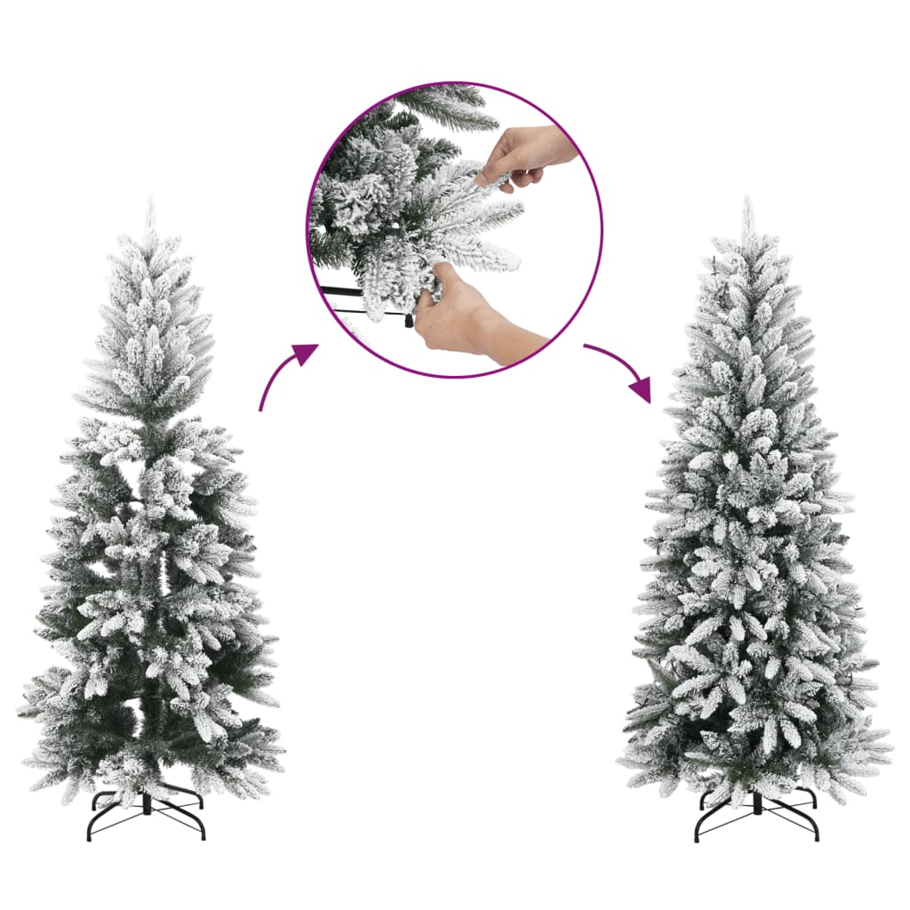 vidaXL Árbol de Navidad artificial con nieve PVC y PE 120 cm