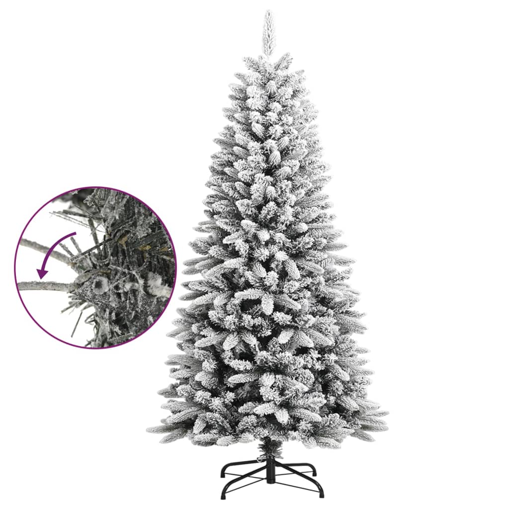 vidaXL Árbol de Navidad artificial con nieve PVC y PE 120 cm