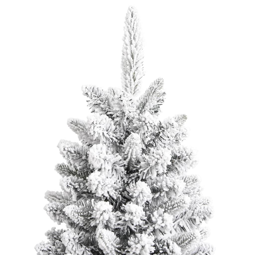 vidaXL Árbol de Navidad artificial con nieve PVC y PE 210 cm