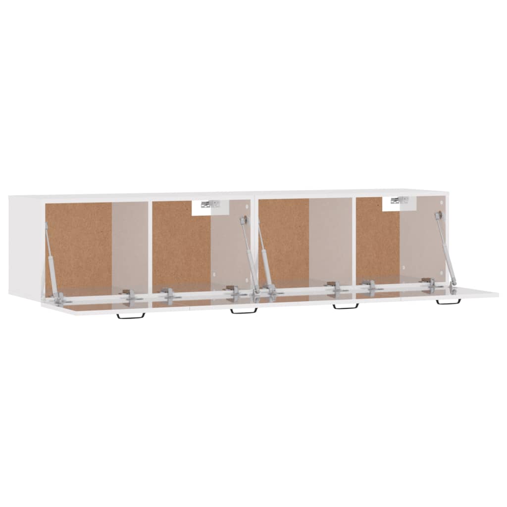 vidaXL Armarios pared 2 uds contrachapada blanco brillo 60x36,5x35 cm