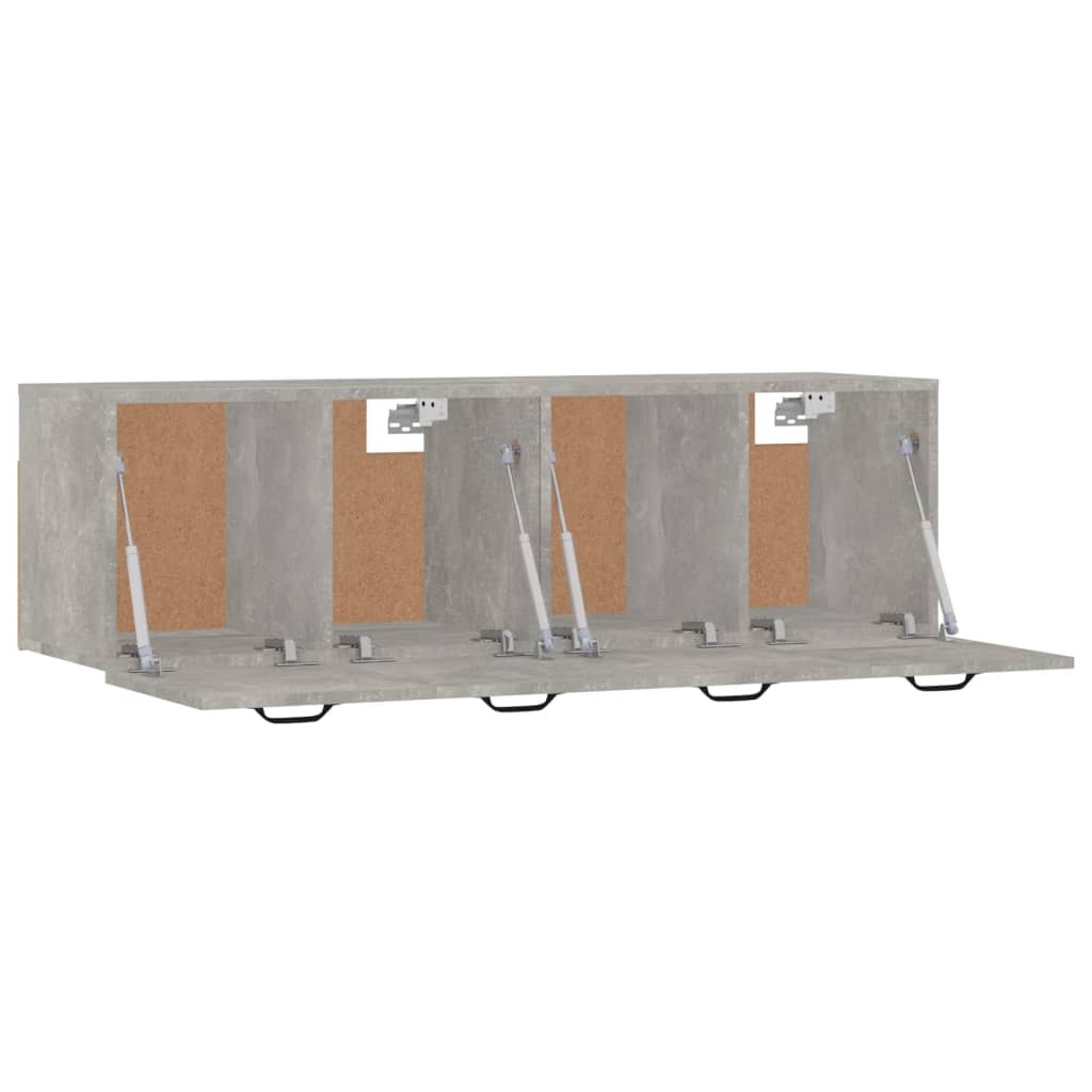 vidaXL Armarios pared 2 uds contrachapada gris hormigón 80x35x36,5 cm