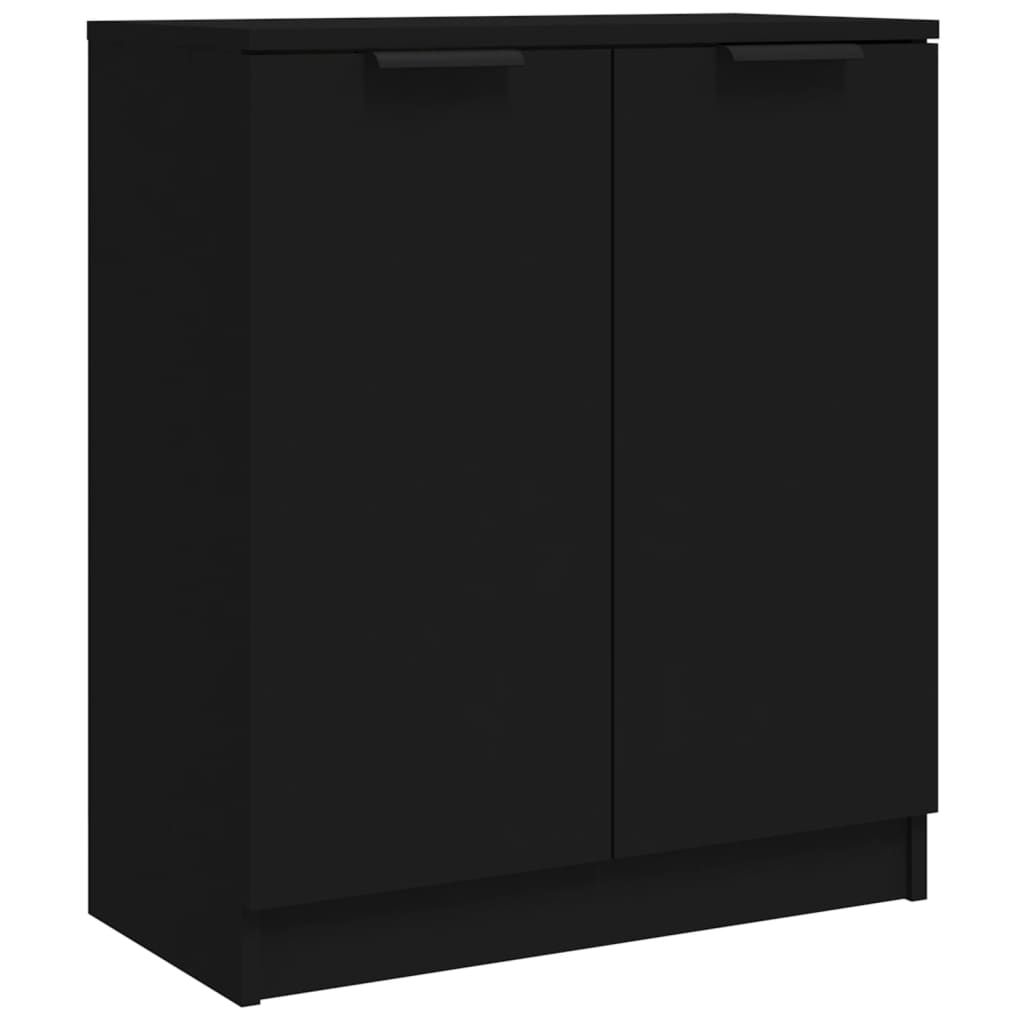 vidaXL Aparadores 2 uds madera contrachapada negro 60x30x70 cm