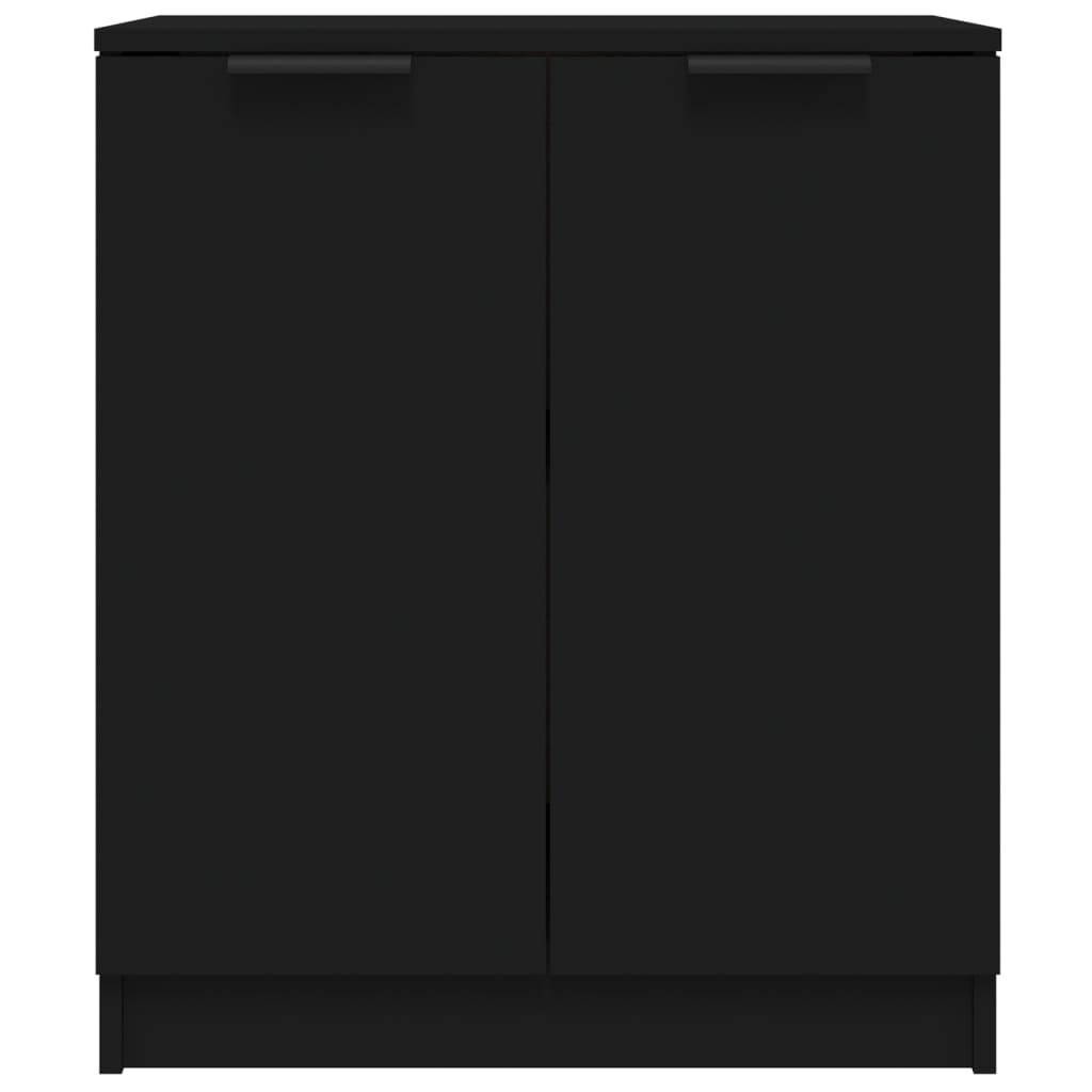 vidaXL Aparadores 2 uds madera contrachapada negro 60x30x70 cm