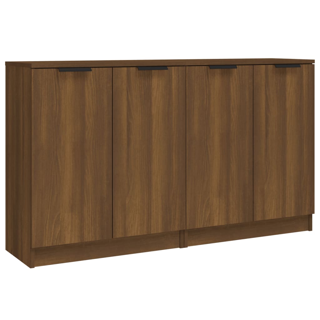 vidaXL Aparadores 2 uds madera contrachapada roble marrón 60x30x70 cm