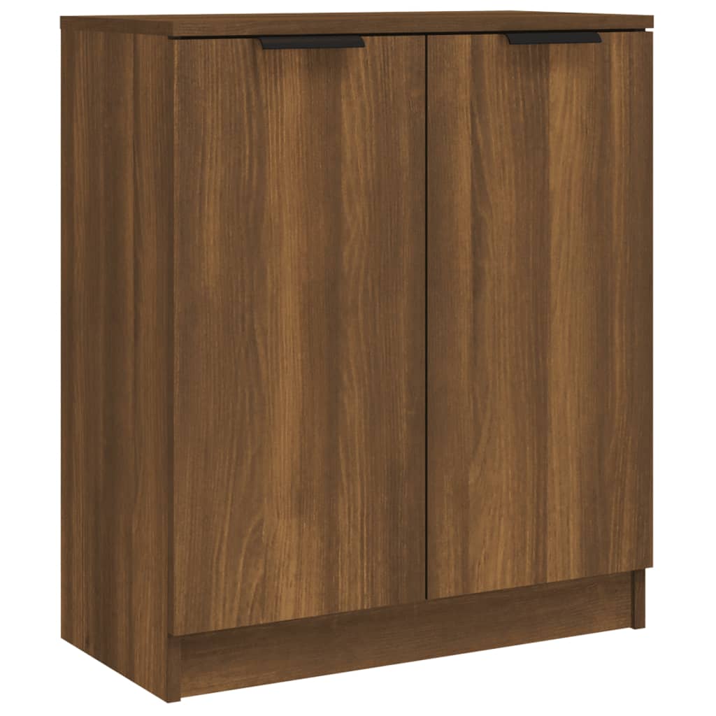 vidaXL Aparadores 2 uds madera contrachapada roble marrón 60x30x70 cm