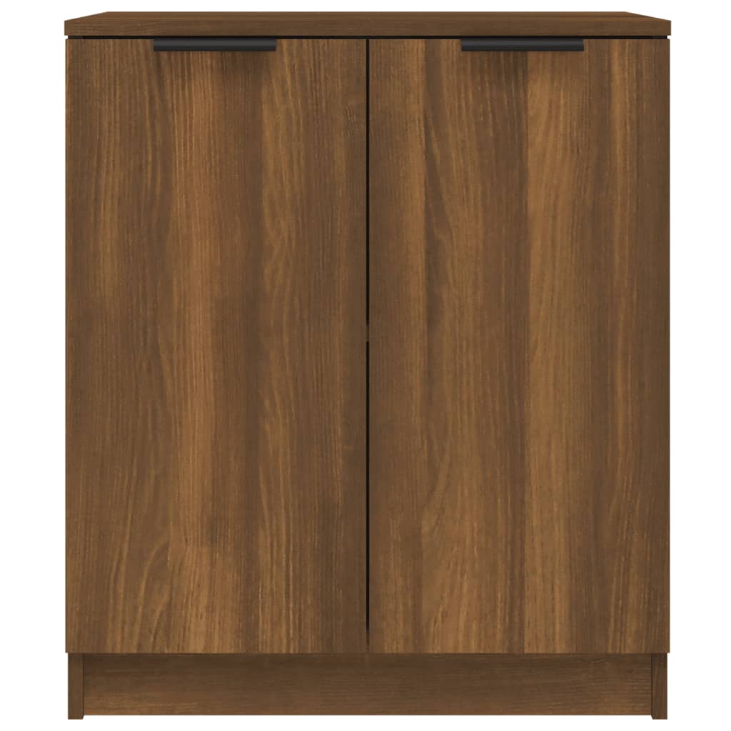 vidaXL Aparadores 2 uds madera contrachapada roble marrón 60x30x70 cm