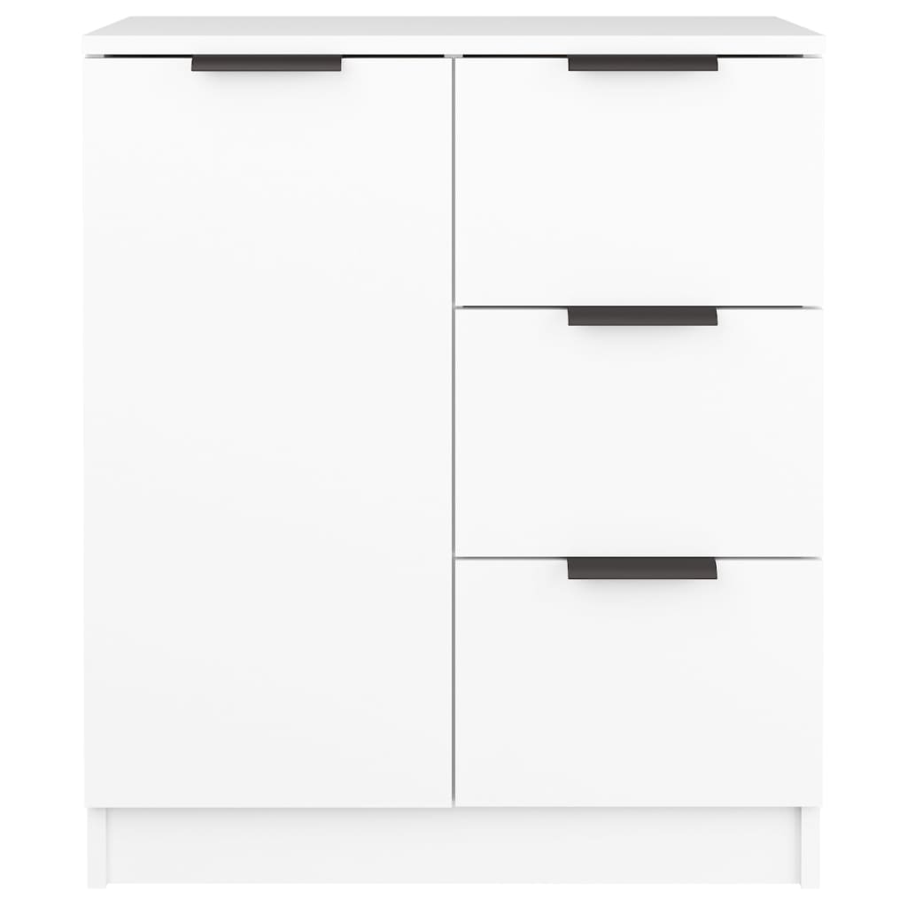 vidaXL Aparadores 2 uds madera contrachapada blanco 60x30x70 cm