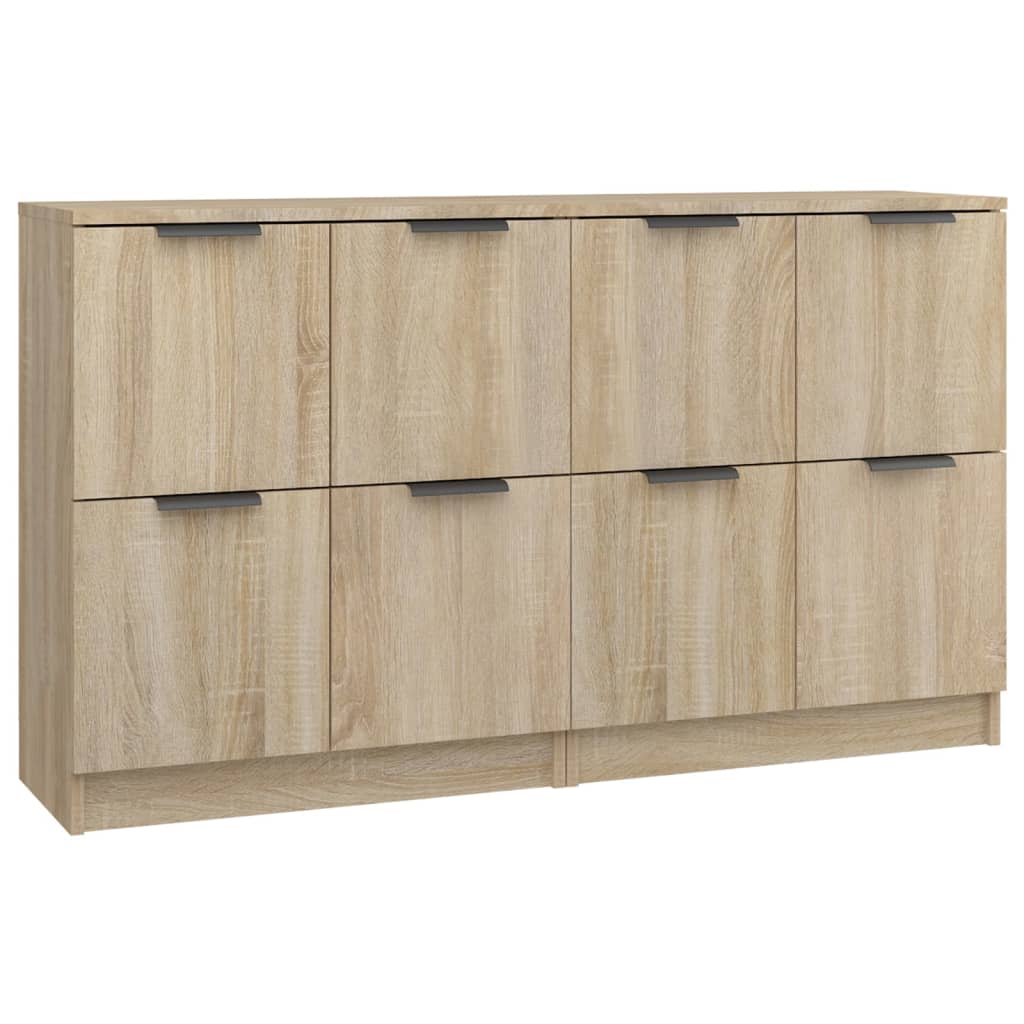 vidaXL Aparadores 2 uds madera contrachapada roble Sonoma 60x30x70 cm