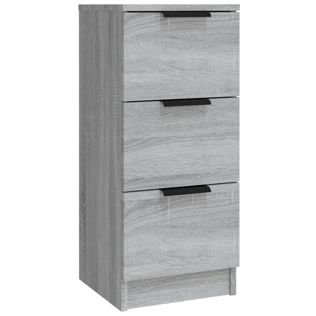 vidaXL Aparadores 3 piezas madera contrachapada gris Sonoma