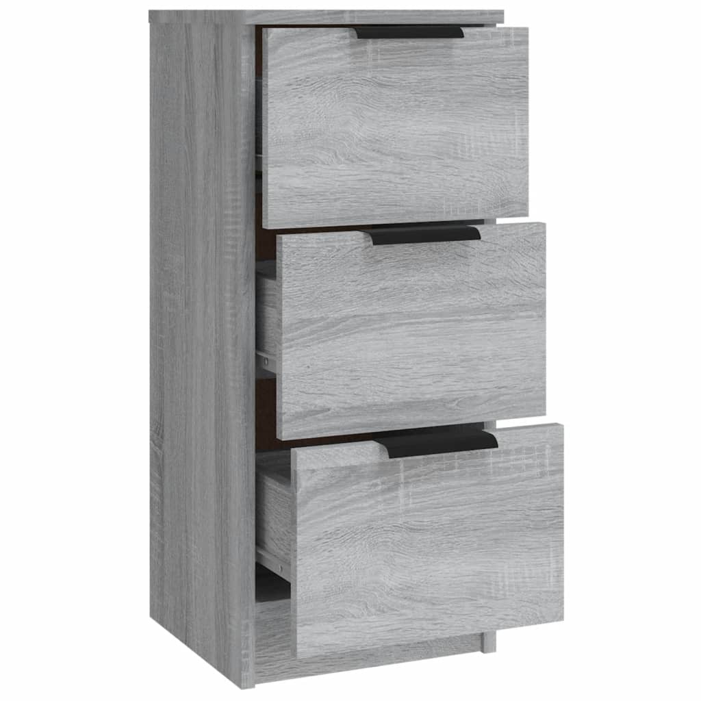 vidaXL Aparadores 3 piezas madera contrachapada gris Sonoma