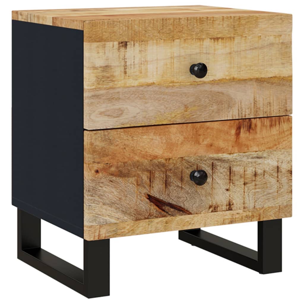 vidaXL Mesitas de noche 2 uds madera maciza de mango 40x33x46 cm